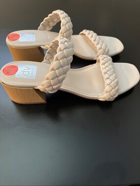 DV by Dolce Vita Braided Double-Strap Sandals in Beige
